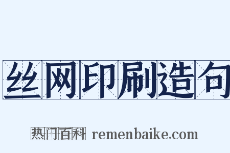 丝网印刷造句是什么意思的图片